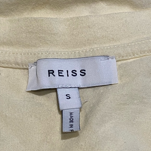 Designer Reiss Tee 100 % Cotton Tee T-Shirt Short Sleeve Top S - Picture 9 of 10
